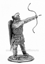 Миниатюра из олова 652 РТ Скиф стреляющий из лука, 54 мм, Ратник - фото