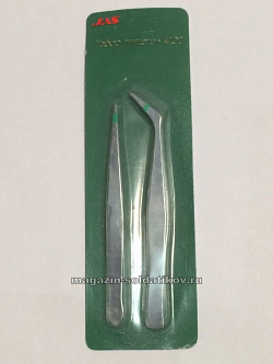 Набор пинцетов, 2 шт, Jas (АЭ-4102) (АЭ-4102)