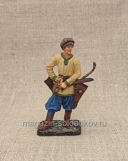 Миниатюра из олова Лучник младшей дружины. Русь X-XI век, 54 мм, Студия Большой полк