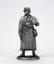 Миниатюра из олова 381 РТ Немецкий солдат (жандармерия), 54 мм, Ратник - фото