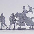 Солдатики из пластика Барон Хлодомир и его люди 54 мм ( 4+2 шт, серебристый цвет), Воины и битвы