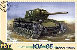 Сборная модель из пластика Тяжелый танк КВ-85, 1:72, PST