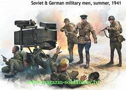 Сборные фигуры из пластика MB 3590 Встреча. Советские и немецкие военнослужащие, лето 1941 г. (1/35) Master Box