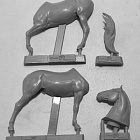 Сборная миниатюра из смолы Лошадь №25, 54 мм, Chronos miniatures