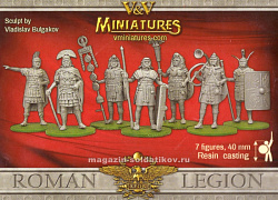 Сборная миниатюра из смолы Римский легион (7 фигурок), 40 мм, V&V miniatures