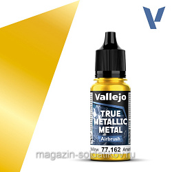 True Metallic Metal Радиантный желтый Vallejo (77162) (77162)