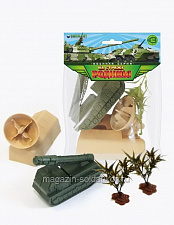 Солдатики из пластика Игровой набор «Станция ПВО», Биплант - фото