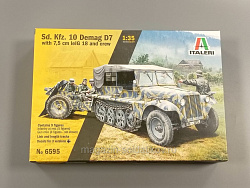 Сборная модель из пластика ИТ KFZ. 10 DEMAG D7 with 7,5 cm leIG 18 and CREW (1/35) Italeri (6595) (6595)