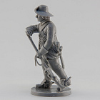 Сборная миниатюра из смолы Спешенный драгун, 28 мм, Аванпост