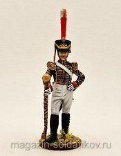 Миниатюра из олова Тамбурмажор Лейб-гвардии Измаиловского полка, 1814-15 гг. 54 мм - фото