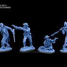 Солдатики из пластика Американская кавалерия №2, Кастер (синий) 1:32 Plastic Platoon