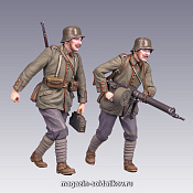 Сборная фигура из смолы Немецкие солдаты. Первая Мировая Война 2 фигуры 1/35 MasterClub - фото
