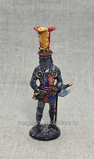 Миниатюра из олова Английский рыцарь с секирой, 54 мм, Студия Большой полк - фото