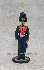 Миниатюра из олова Обер-офицер лейб-гвардии Преображенского полка 1851 г., 54 мм, Студия Большой полк - фото