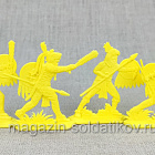Солдатики из пластика Ацтеки. Пластик (8 шт, цвет-желтый, в кор.), Воины и битвы