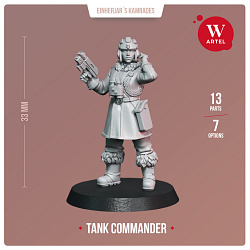 Сборные фигуры из смолы Tank Commander, 28 мм, Артель авторской миниатюры «W»
