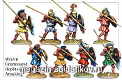 Фигурки из металла Афинские гоплиты без брони, в атаке, (28 mm) Foundry - фото