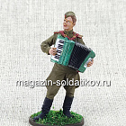 Лейтенант Красной Армии с аккордеоном, 1943-45 гг, 54 мм (QF0052) (QF0052)