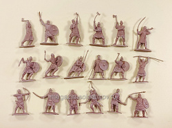Солдатики из мягкого резиноподобного пластика Викинги. Пролог (н 18 шт, какао) 1:32, Солдатики Публия (PTSPL001) (PTSPL001)