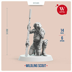 Сборные фигуры из смолы Wildling Scout, 28 мм, Артель авторской миниатюры «W»