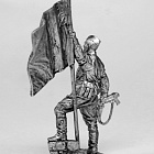 Миниатюра из олова WW2-16 Гвардии ефрейтор пехоты Красной Армии с советским флагом, 1943-45 гг. EK Castings