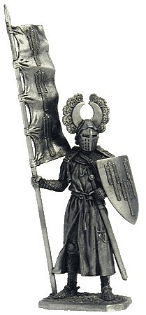 Миниатюра из металла 136. Рыцарь миннезингер, XIV в. EK Castings
