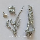 Сборная миниатюра из металла Сержант фузилёрной роты, в атаке, Франция, 28 мм, Аванпост