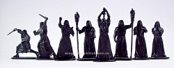 Солдатики из пластика Тайный Орден Мертвого Пламени (8 шт, черный цвет), Воины и битвы