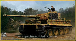 Сборная модель из пластика Танк Pz.Kpfw.VI Ausf.E Sd.Kfz.181 Tiger I (Medium Production) w/ Zimmerit 1:35 Трумпетер