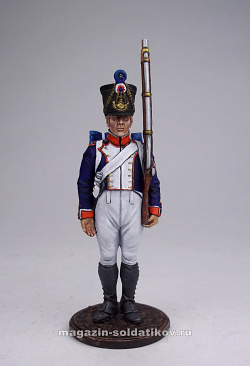 Миниатюра в росписи Фузилёр 61-го линейного полка. Франция, 1812-14 гг., 1:32, Сибирский партизан (СП017) (СП017)