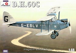 Сборная модель из пластика de Havilland DH.60C Cirrus Moth учебный самолет Amodel (1/48)