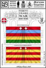 MBC_TYW_28_132 Знамена, 28 мм, Тридцатилетняя война (1618-1648), Дания-Норвегия, Пехота