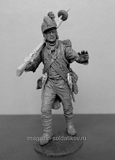 Сборная миниатюра из смолы Фузилер линейных пехотных полубригад, Франция 1793-1803 гг., 54 мм, Chronos miniatures - фото