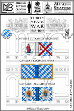 MBC_TYW_28_050 Знамена, 28 мм, Тридцатилетняя война (1618-1648), Бавария, Кавалерия