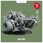 Orc_Bike Iron Rider (+ база 150мм) 28 мм, Артель авторской миниатюры "W"