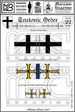Знамена, 22 мм, Средневековье, Тевтонский орден, Рыцари - фото
