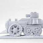 Солдатики из пластика Броневик стимпанк, 54 мм (светло-сиреневый), Воины и битвы