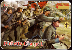 Солдатики из пластика Pickett's Charge 1 Gettisburg (1/72) Strelets (148(б/б)) (148(б/б))