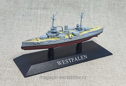 B034 Линейный корабль ВМФ Германской Империи Вестфален (Westfalen) 1:1250 Altaya (602-074) (602-074)