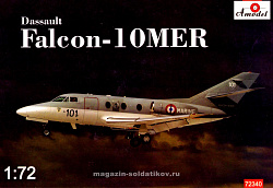 Сборная модель из пластика Самолет Dassault Falcon-10MER Amodel (1/72)