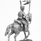 Миниатюра из олова К49 Казак 1-го конного Смертоносного полка Санкт-Петербугского ополчения, 1812-14 гг. 54 мм, Ратник