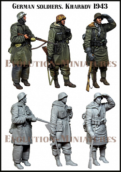 Сборная фигура из смолы ЕМ 35223 Немецкие солдаты, Харьков 1943, 1:35, Evolution