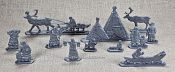 Биармия. Мирные жители (12 шт, серебро, пластик), 54 мм, Воины и битвы - фото
