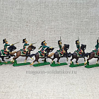 Солдатики из пластика в росписи Французские драгуны 1812 год - набор 6 шт., Звезда (Q566-031) (Q566-031)
