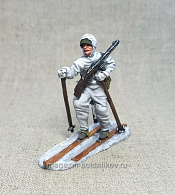 Миниатюра из олова Лыжник РККА, 54 мм, Студия Большой полк - фото
