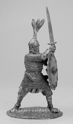 Миниатюра из металла Древнерусский воин, 9-10 вв. 54 мм, Солдатики Публия