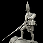 Сборная миниатюра из смолы Russian Grenadier infantry regiment, Swiss campaign 75 мм (1:24) Medieval Forge Miniatures (C-75-119) (C-75-119)