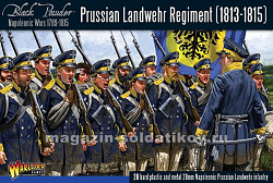 Сборные фигуры из пластика Набор миниатюр Prussian Landwehr Regiment (plastic/metal), 28 мм Warlord (302012501) (302012501)