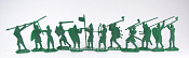 Солдатики из пластика Армии и битвы: войско Гарольда Годвинсона (12 шт, зеленый) 52 мм, Солдатики ЛАД - фото