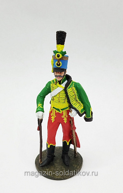 Вахмистр 4-го гусарского полка Гессен-Гомбурга. Австрия 1805-15 гг., 54 мм, Soldanir (QF0430) (QF0430)